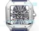 THB Factory Swiss Clone Cartier Santos Skeleton Stainless Steel Watch Blue Rubber Strap (2)_th.jpg
